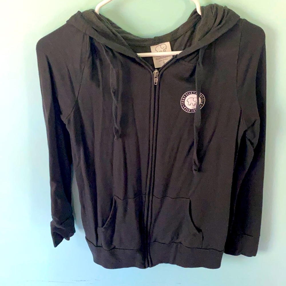 Grey zip up hooded jacket. Ivory Ella. Size S.